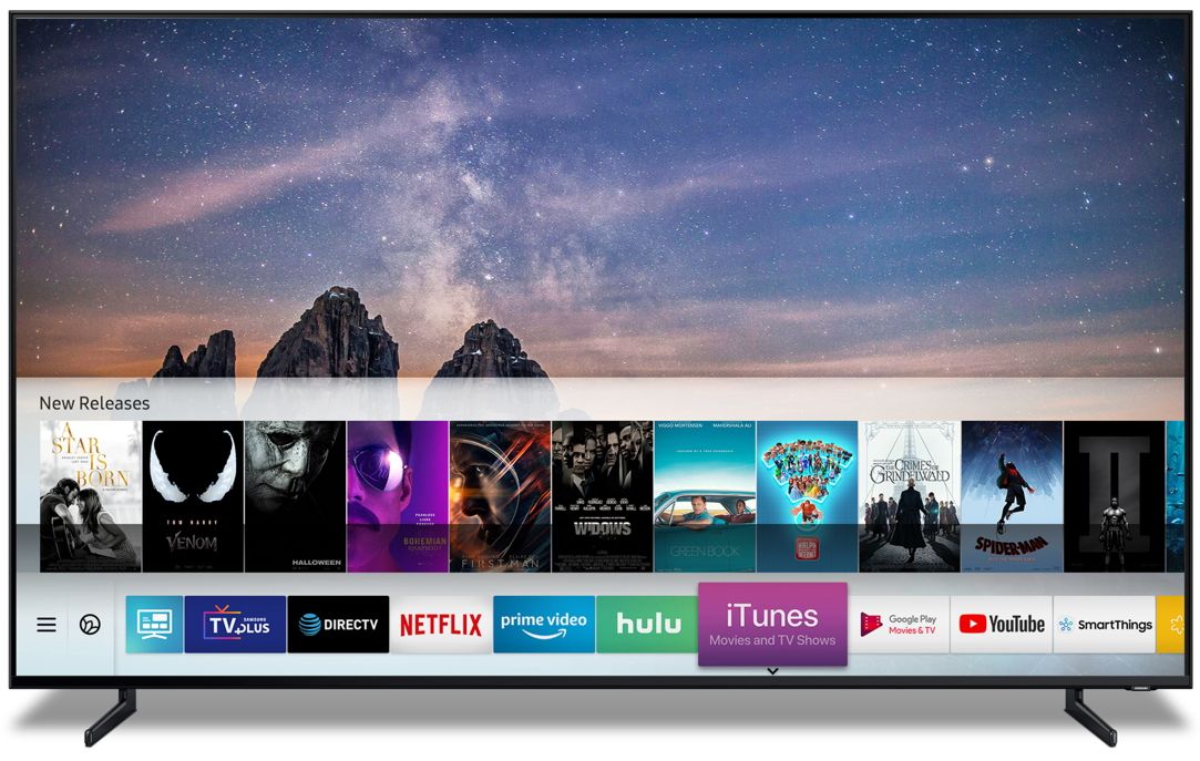 Samsung's 2019 TVs can play videos purchased from Apple's iTunes