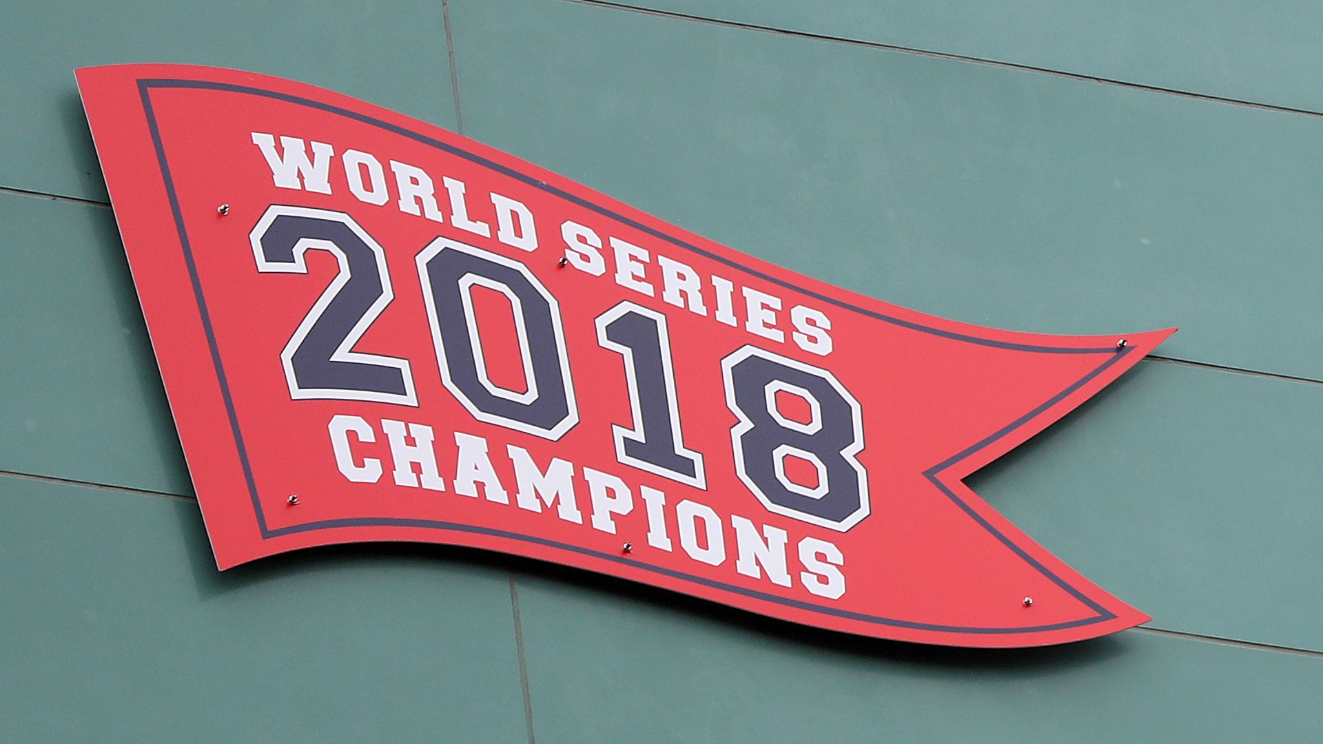 A 2018 World Series sign.