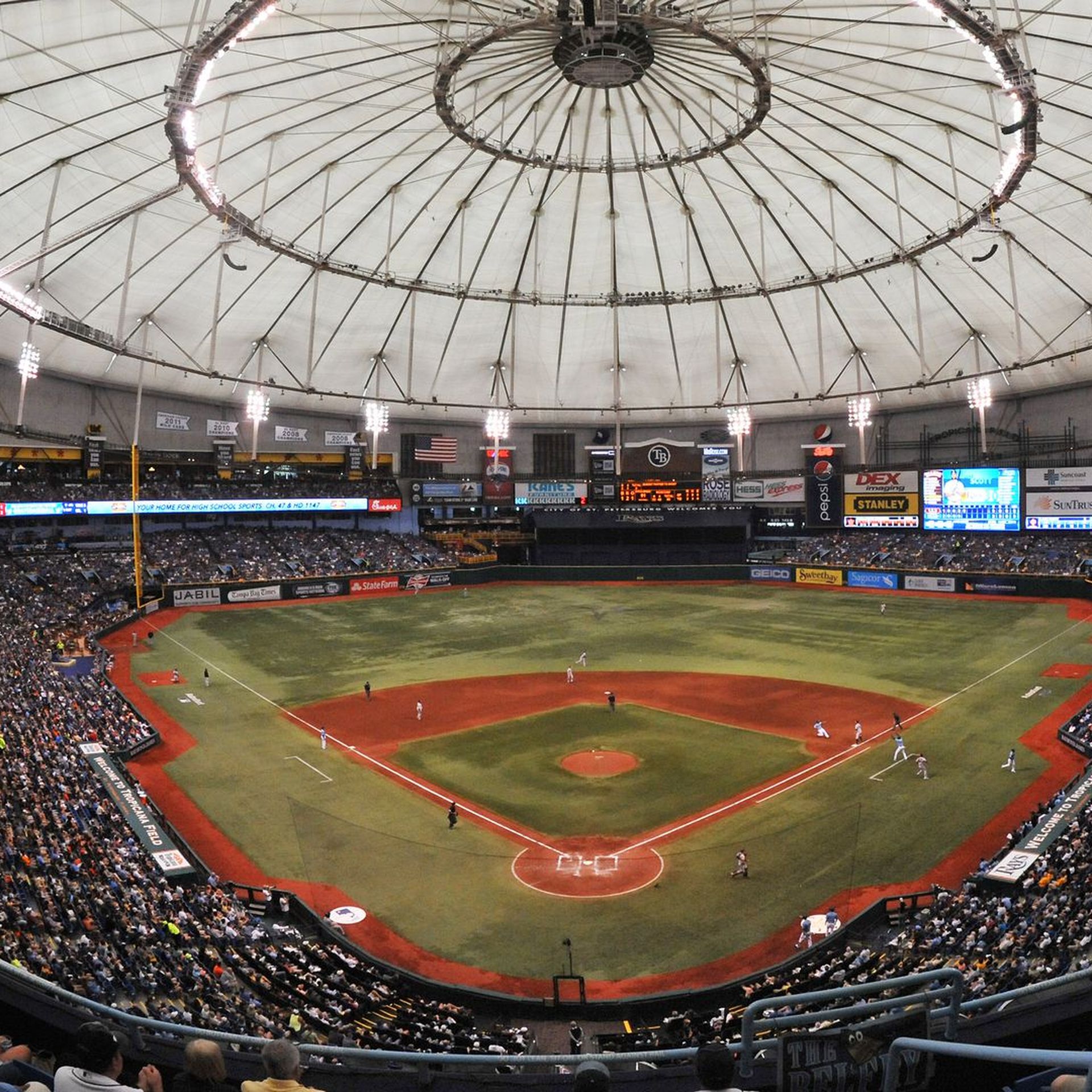 The rays are returning to Tropicana Field's outfield tank - Axios Tampa Bay