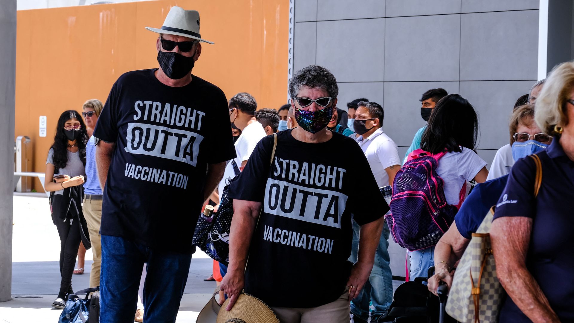 Passengers prepare to board the Celebrity Edge cruise ship in Fort Lauderdale, Florida, on June 26, 2021.