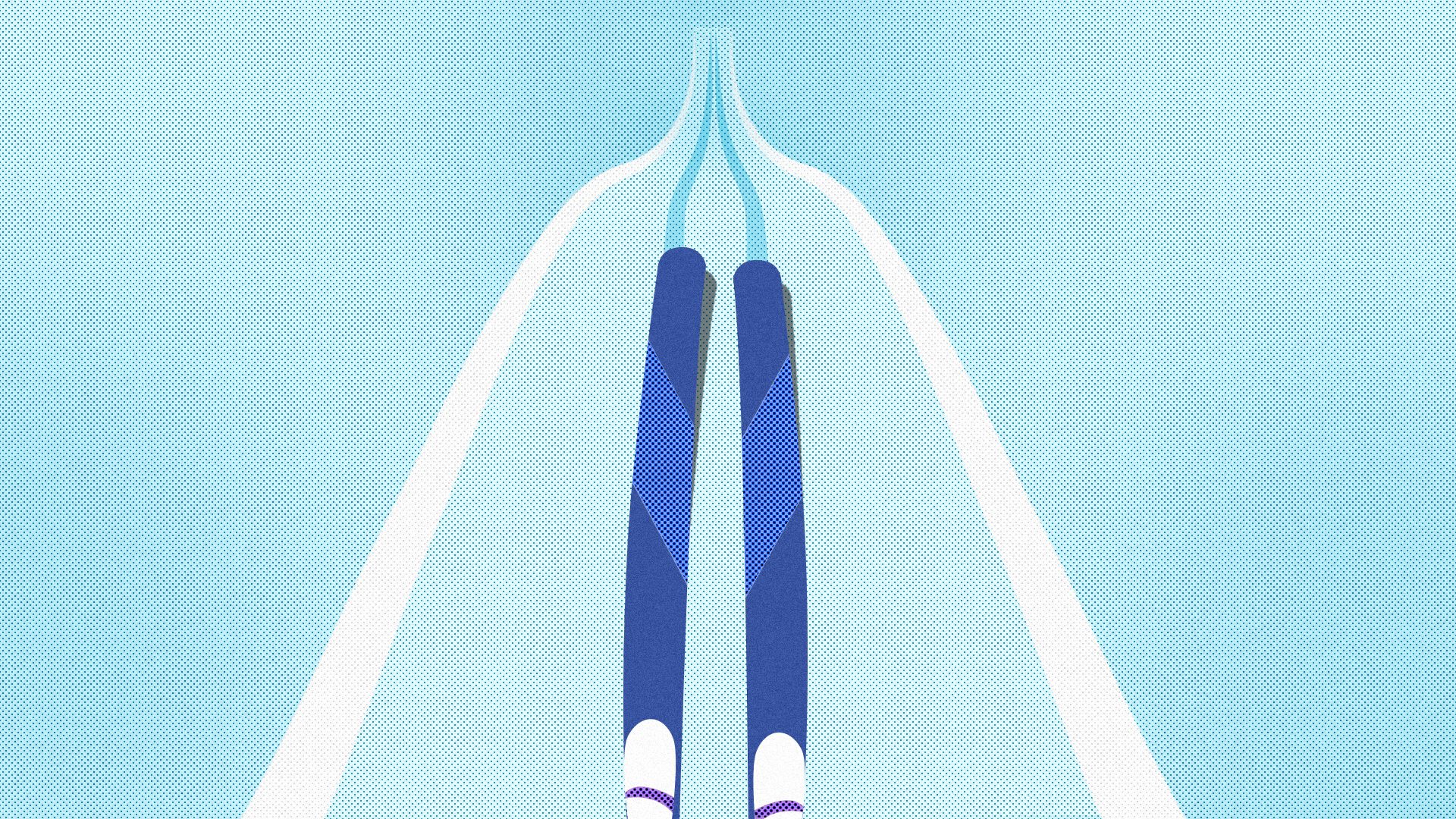 Illustration of a ski jump.