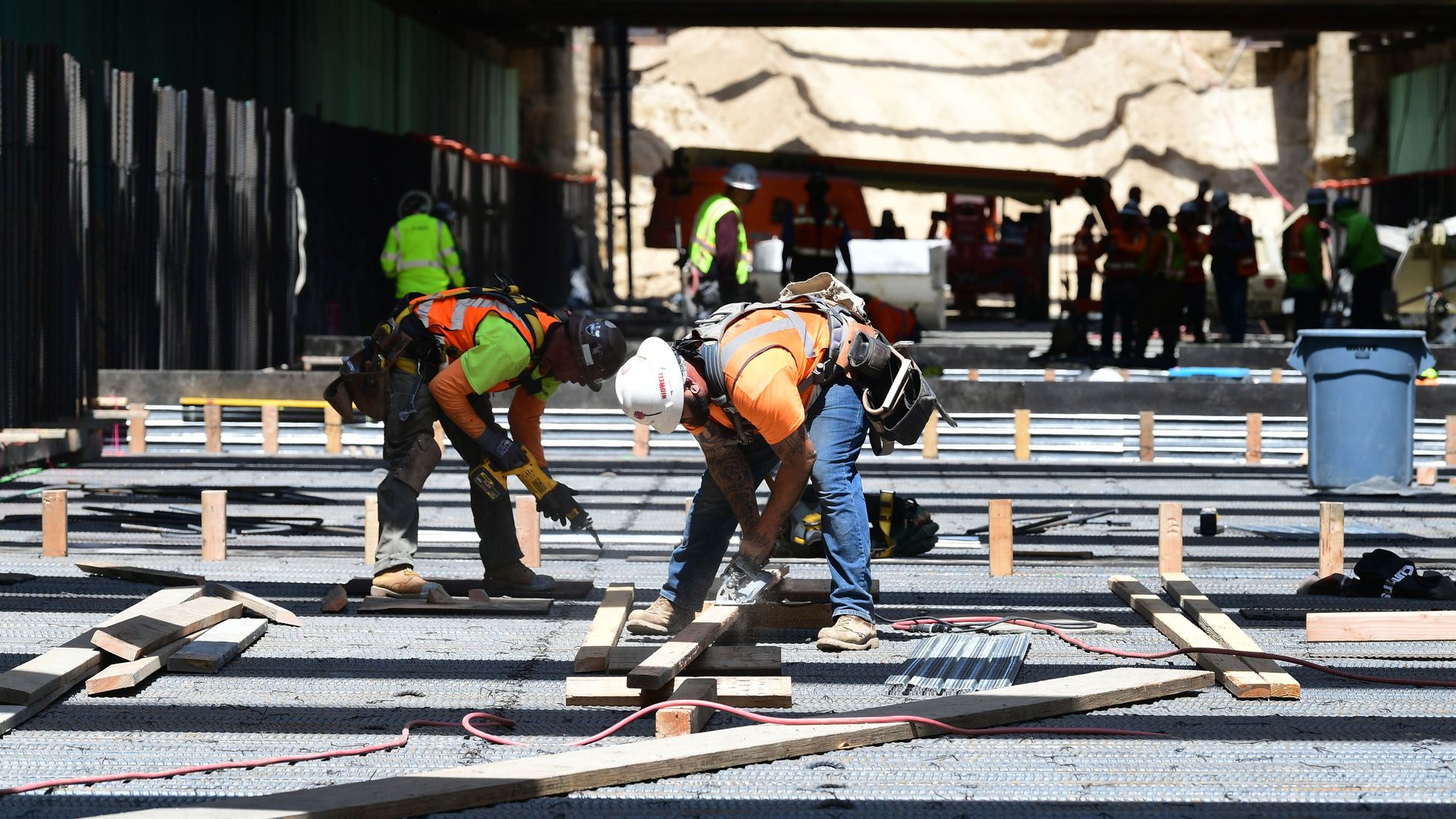 Construction on the high-speed rail project in California
