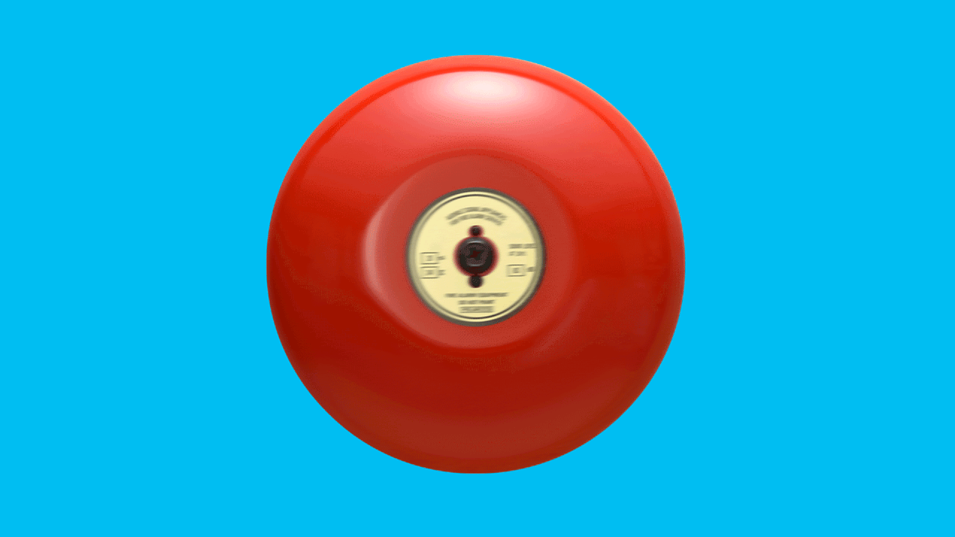 An alarm rings and a mute signal appears over it