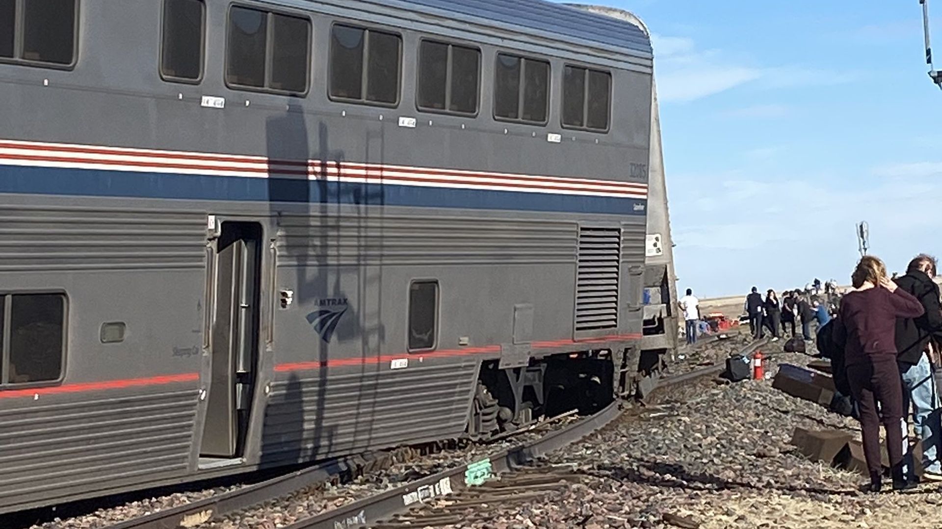 An image of the derailment taken by passenger Jacob Cordeiro.