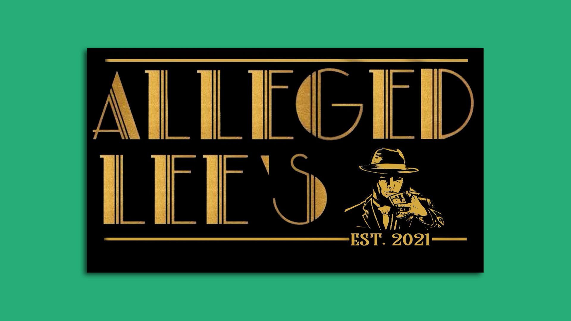 The logo of a new Des Moines speakeasy Alleged Lee's.