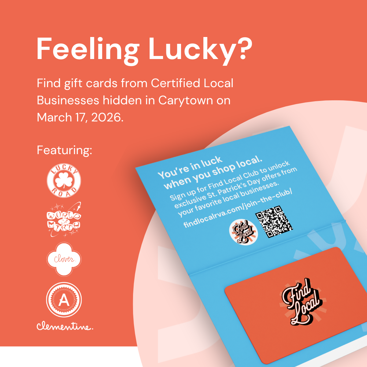 a picture of a Find Local gift card 