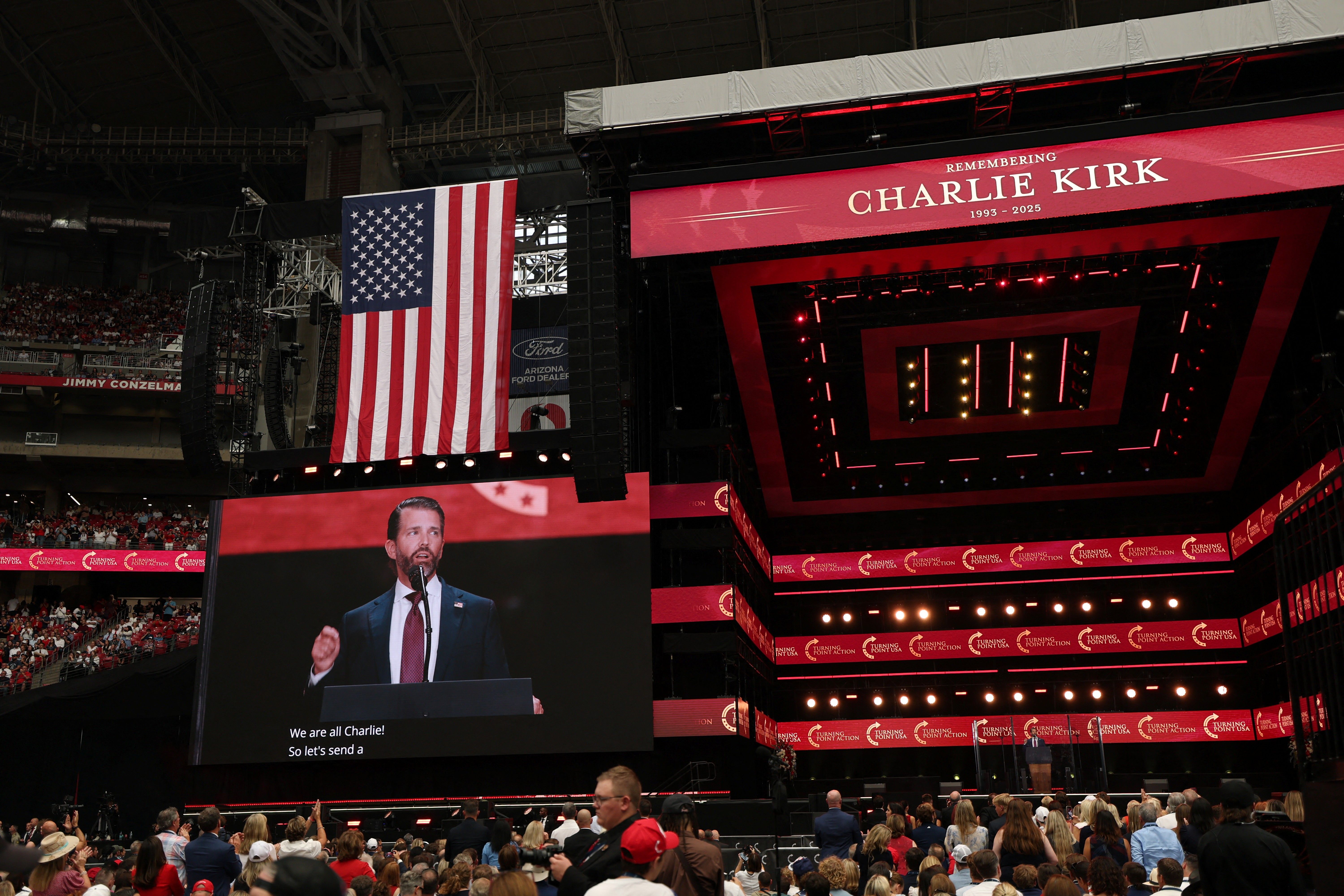 Don Jr. speaks. Photo: Patrick T. Fallon/AFP via Getty Images