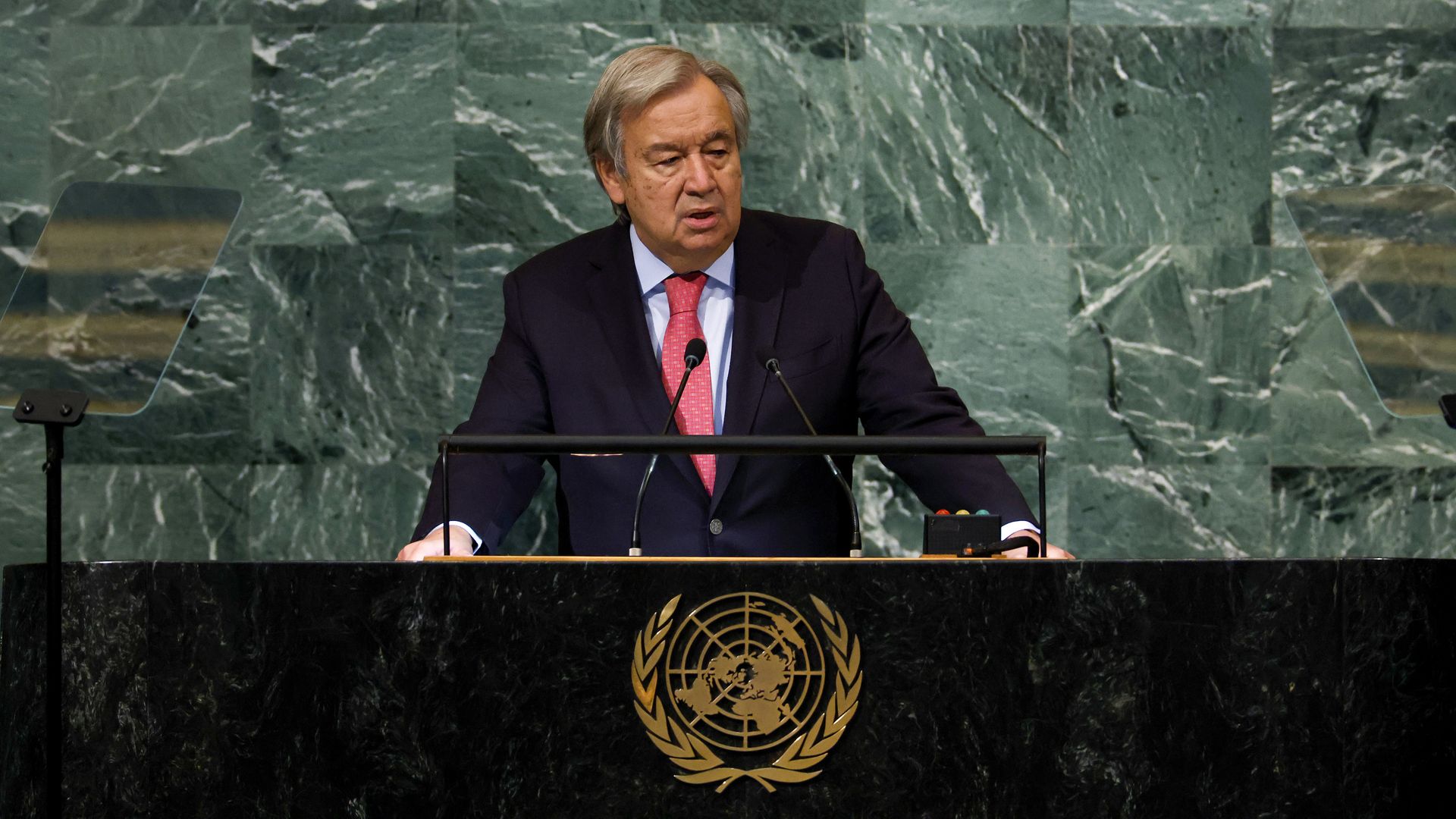 United Nations  Secretary General Antonio Guterres speaking before the General Assembly on Sept. 20.