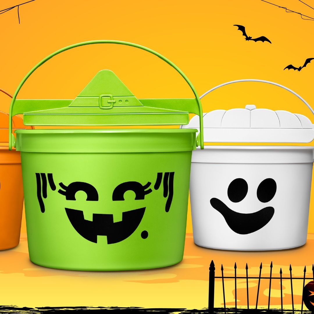 Halloween Bucket T-shirt Happy Boo Meal Trick or Treat Pail 