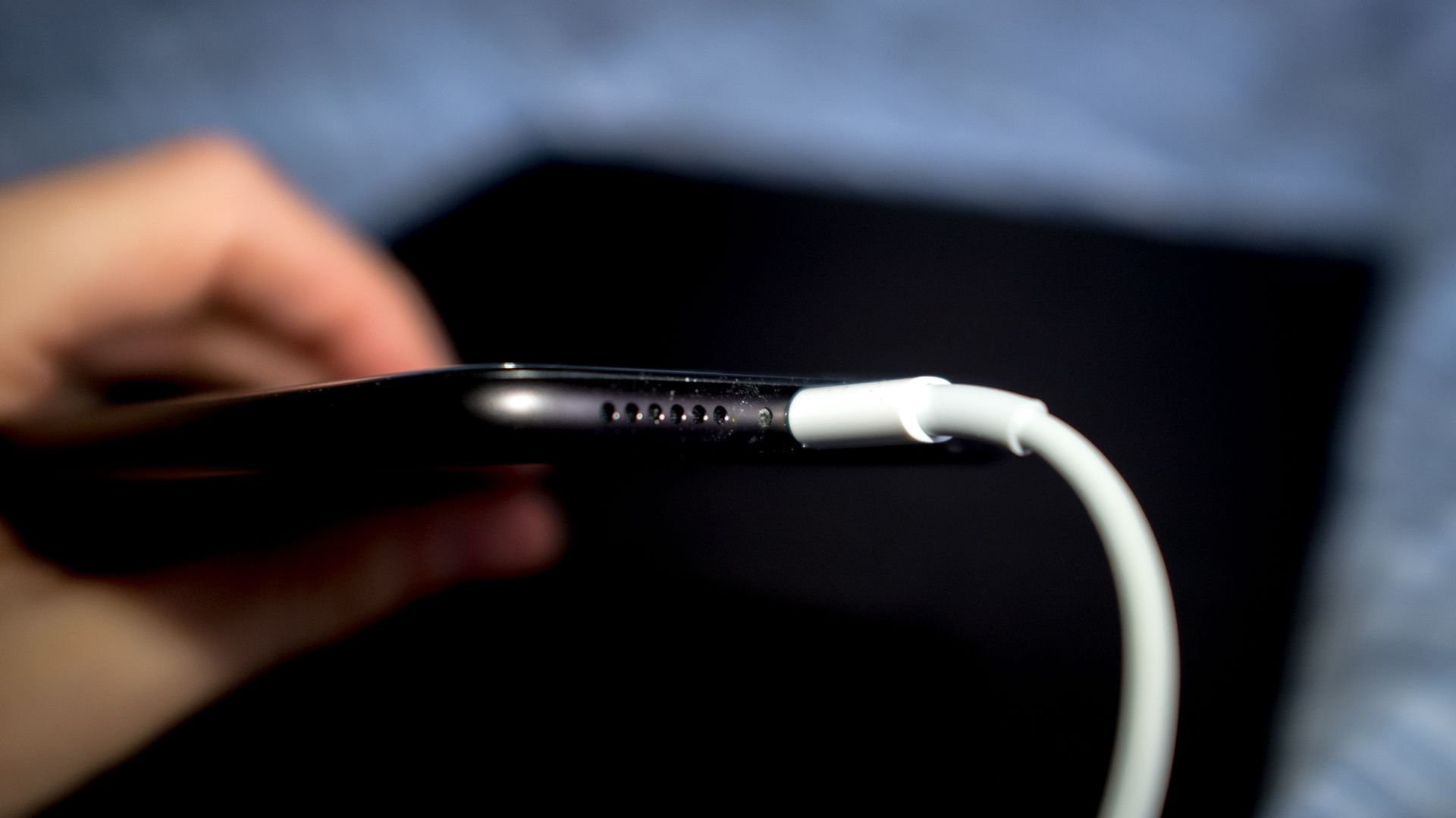 An Apple iPhone being charged