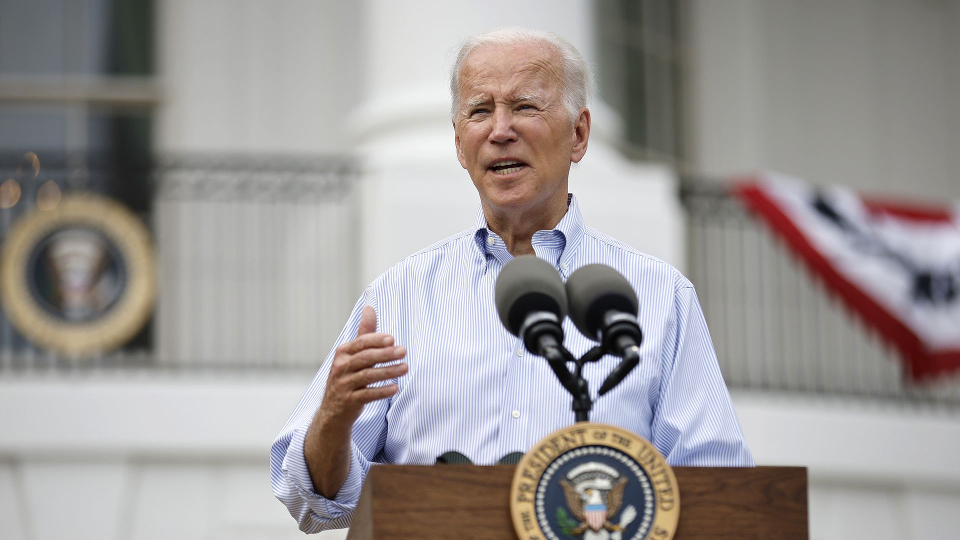Photo of Joe Biden speaking from a podium