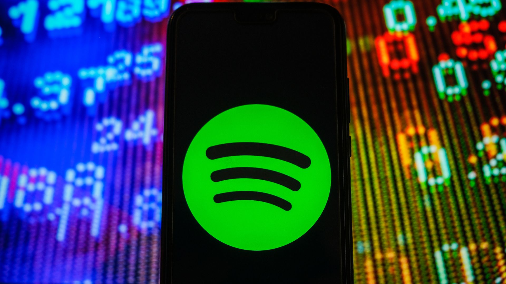 Photo illustration of Spotify logo