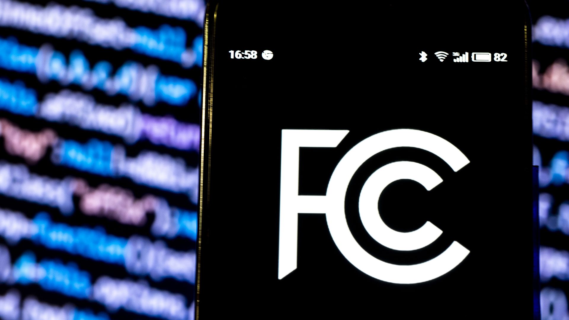 FCC logo displayed on smartphone