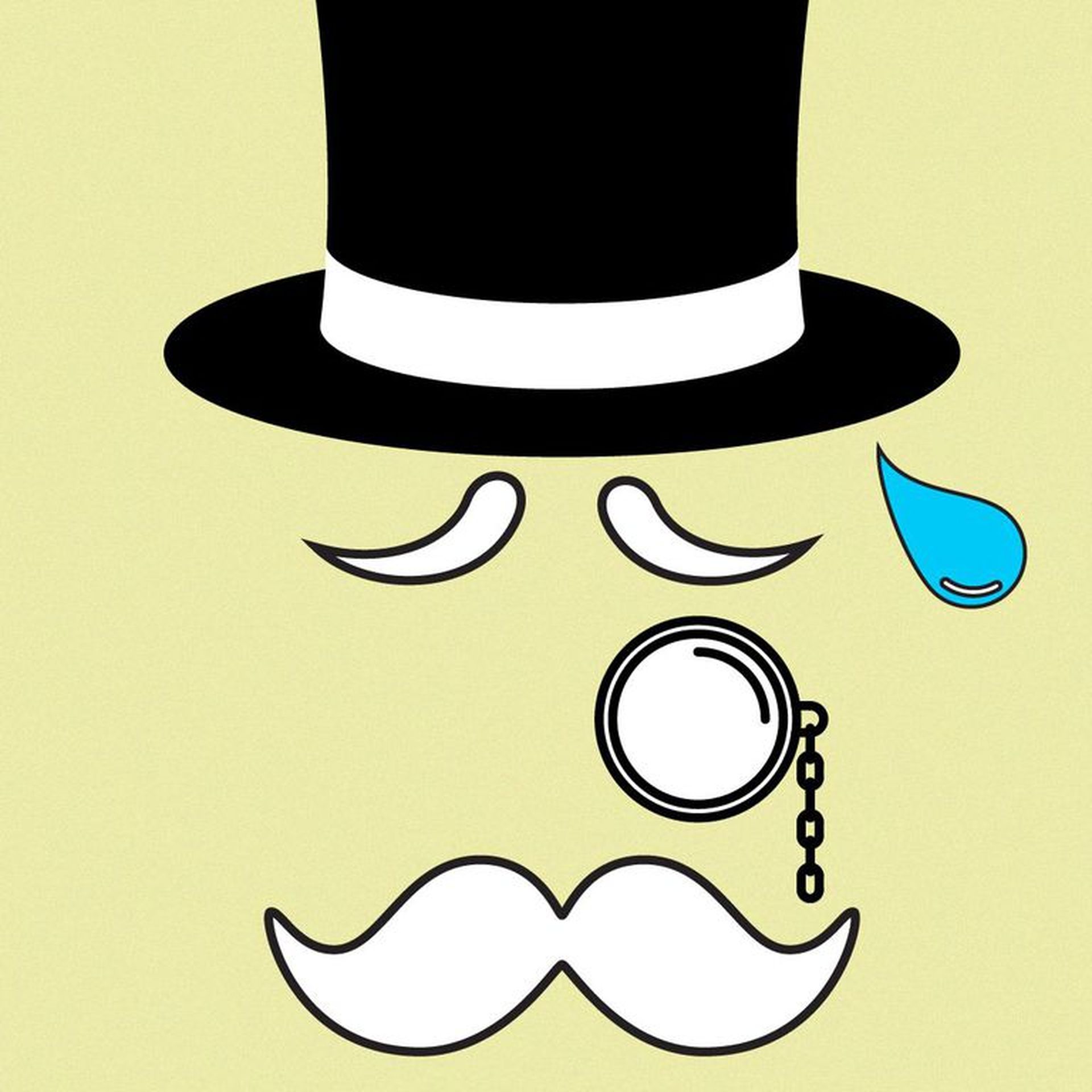 Crying monopoly man with monocle