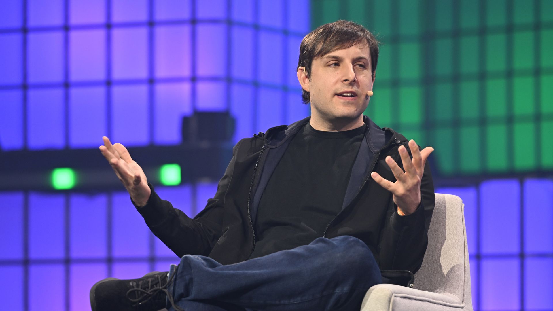 Science Corp. founder Max Hodak on stage in Lisbon at Web Summit 2025