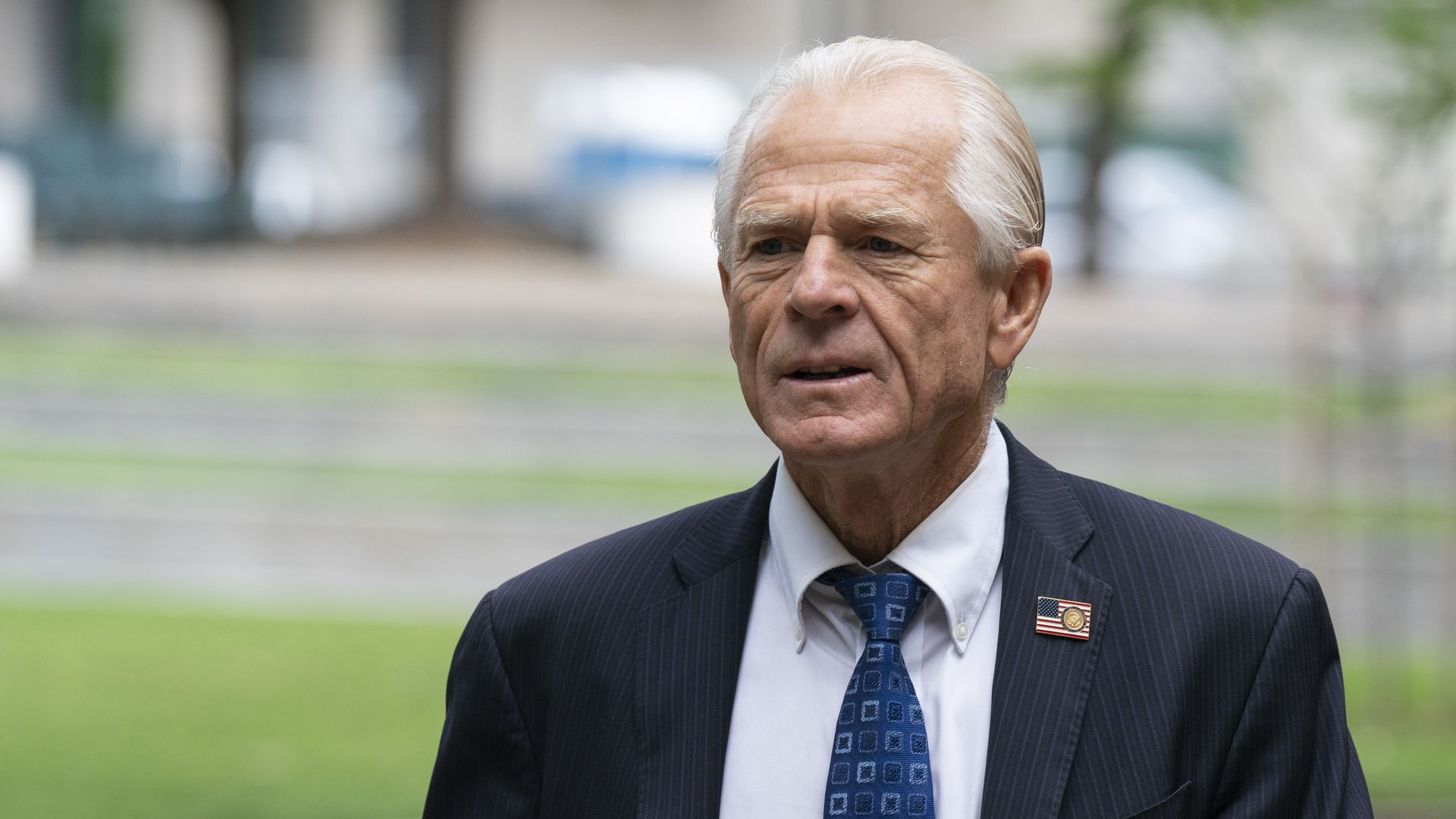 Peter Navarro, former White House trade adviser, arrives at federal court in Washington, DC, US, on Wednesday, Aug. 30, 2023.