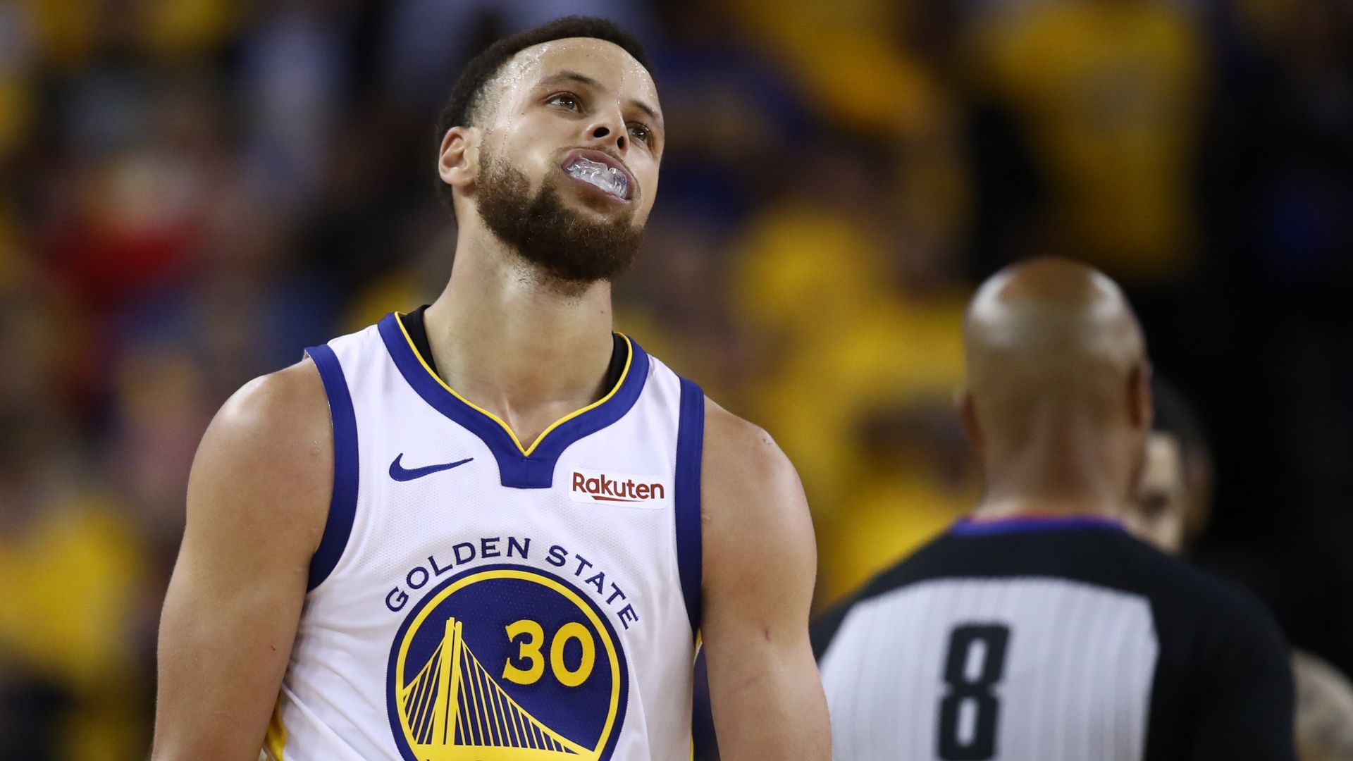 Steph Curry sulking