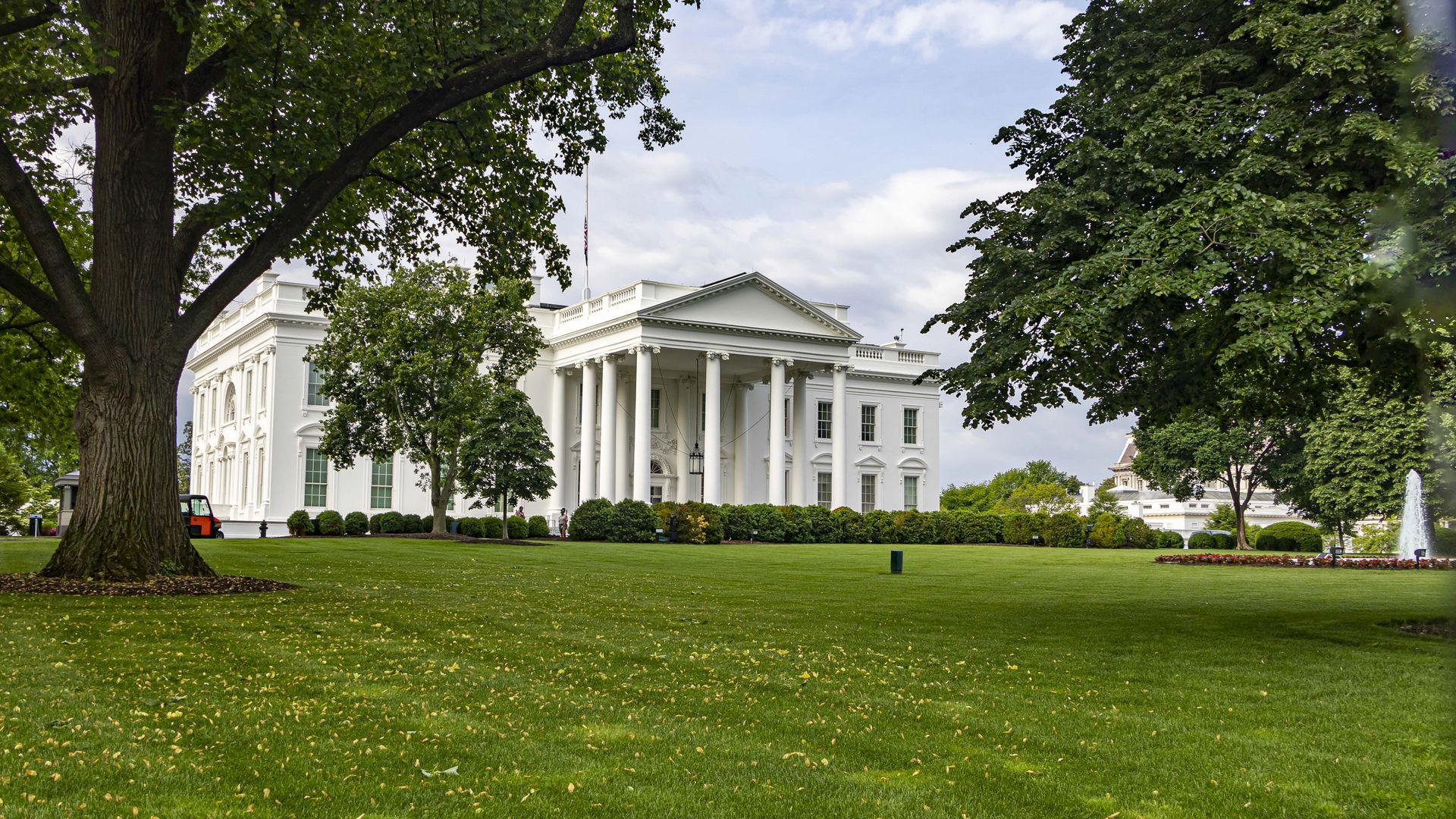 The North Lawn of the White House is pictured.