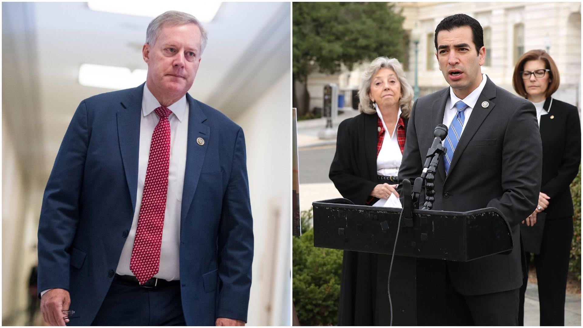 A collage of Rep. Mark Meadows and Rep. Ruben Kihuen