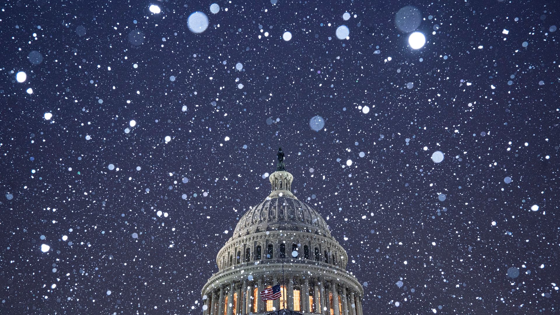 US Capitol in snow US Capitol in snow