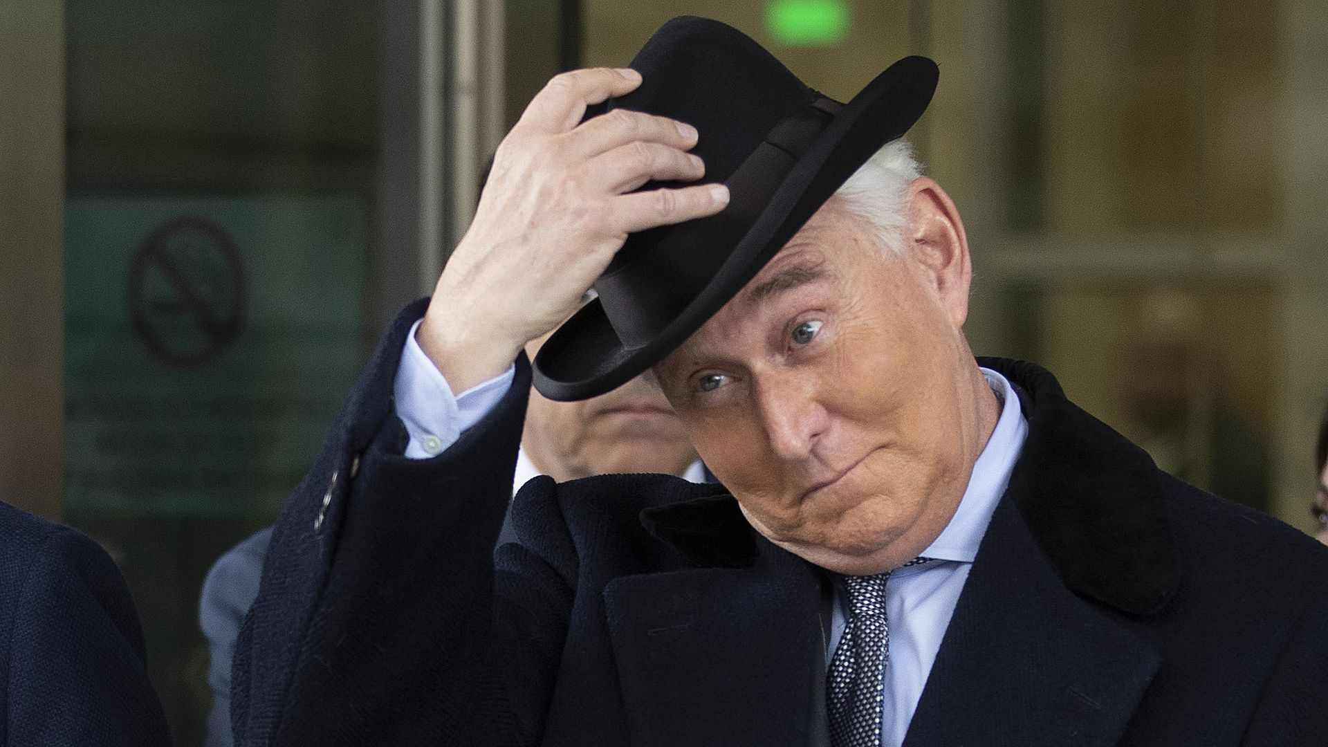 Roger Stone, former adviser and confidante to U.S. President Donald Trump, leaves the Federal District Court for the District of Columbia after being sentenced February 20