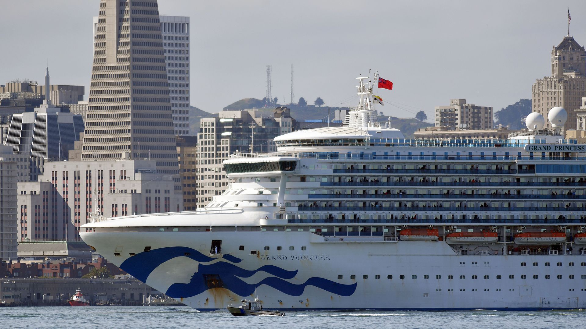 The Grand Princess docked in San Francisco