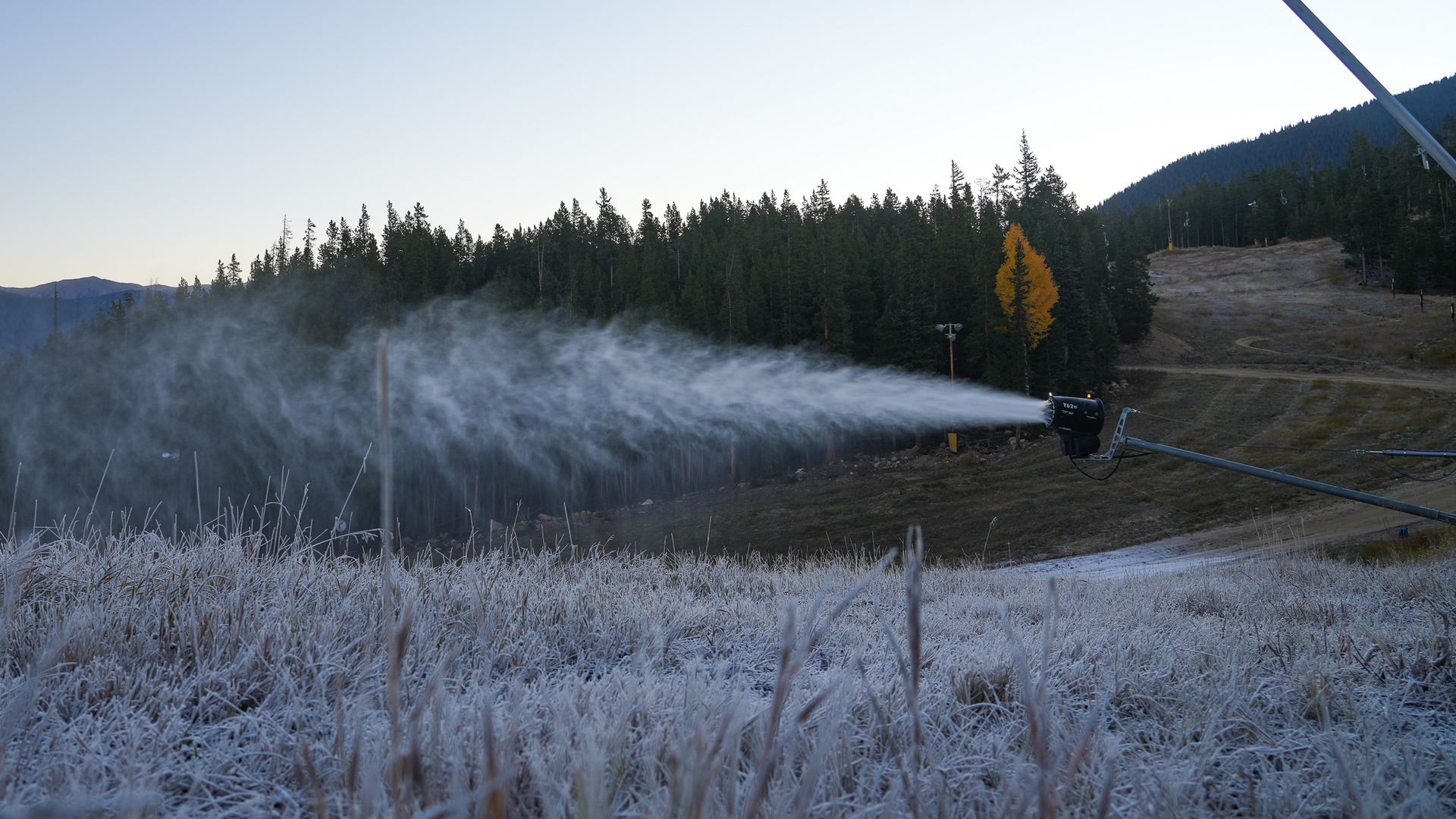 Snowmaking at Keystone on Oct. 9. Photo courtesy of Katie Young at Keystone Resort