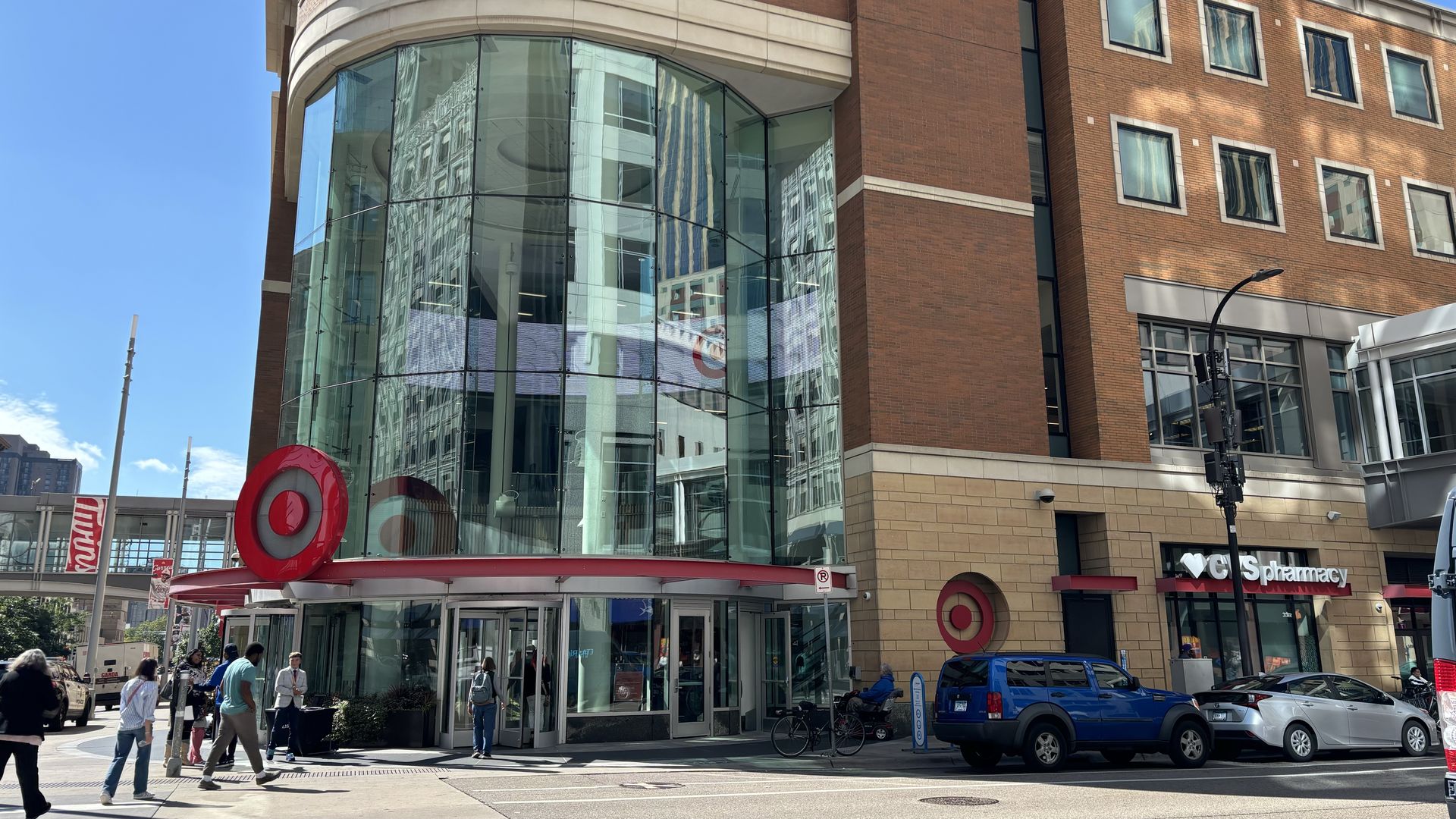 The outside of a target