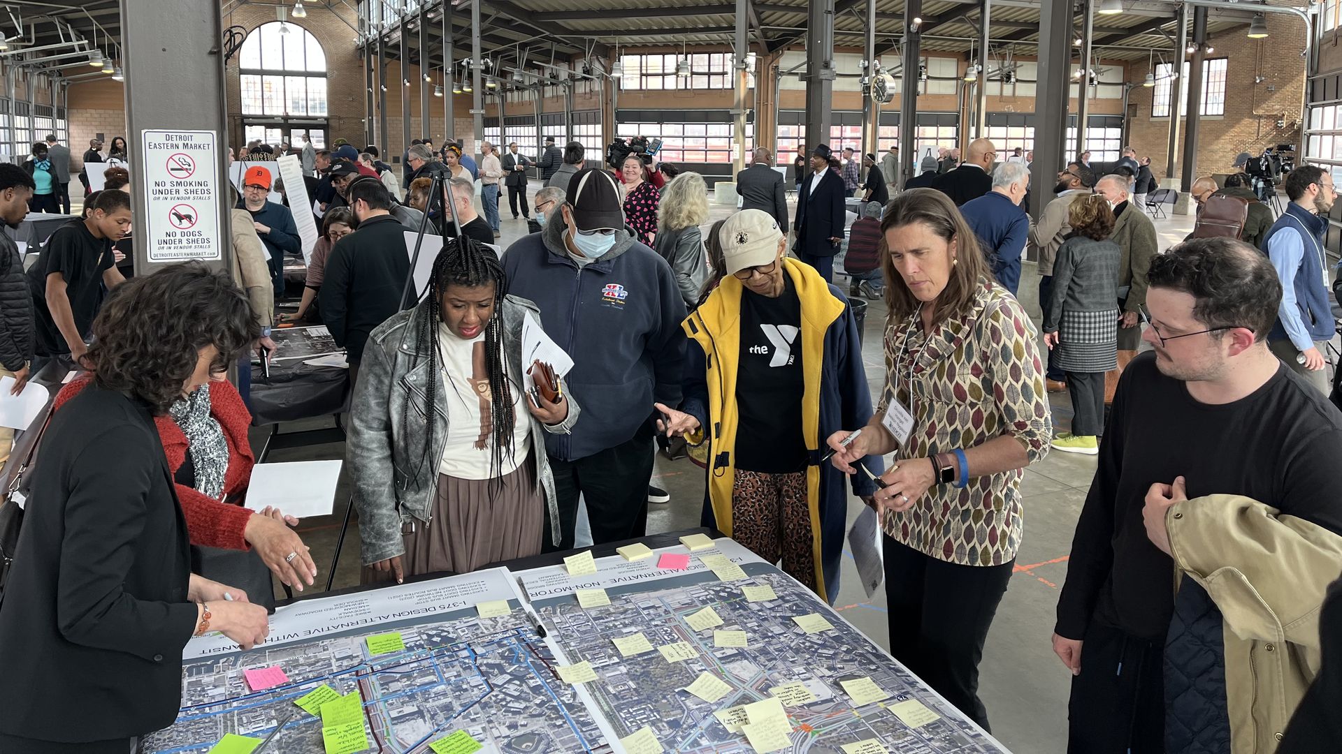 The I-375 open house at Eastern Market, where residents learned about the transformational project.