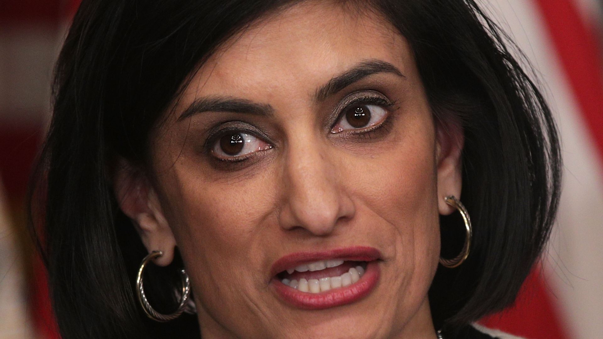 Closeup of CMS administrator Seema Verma speaking