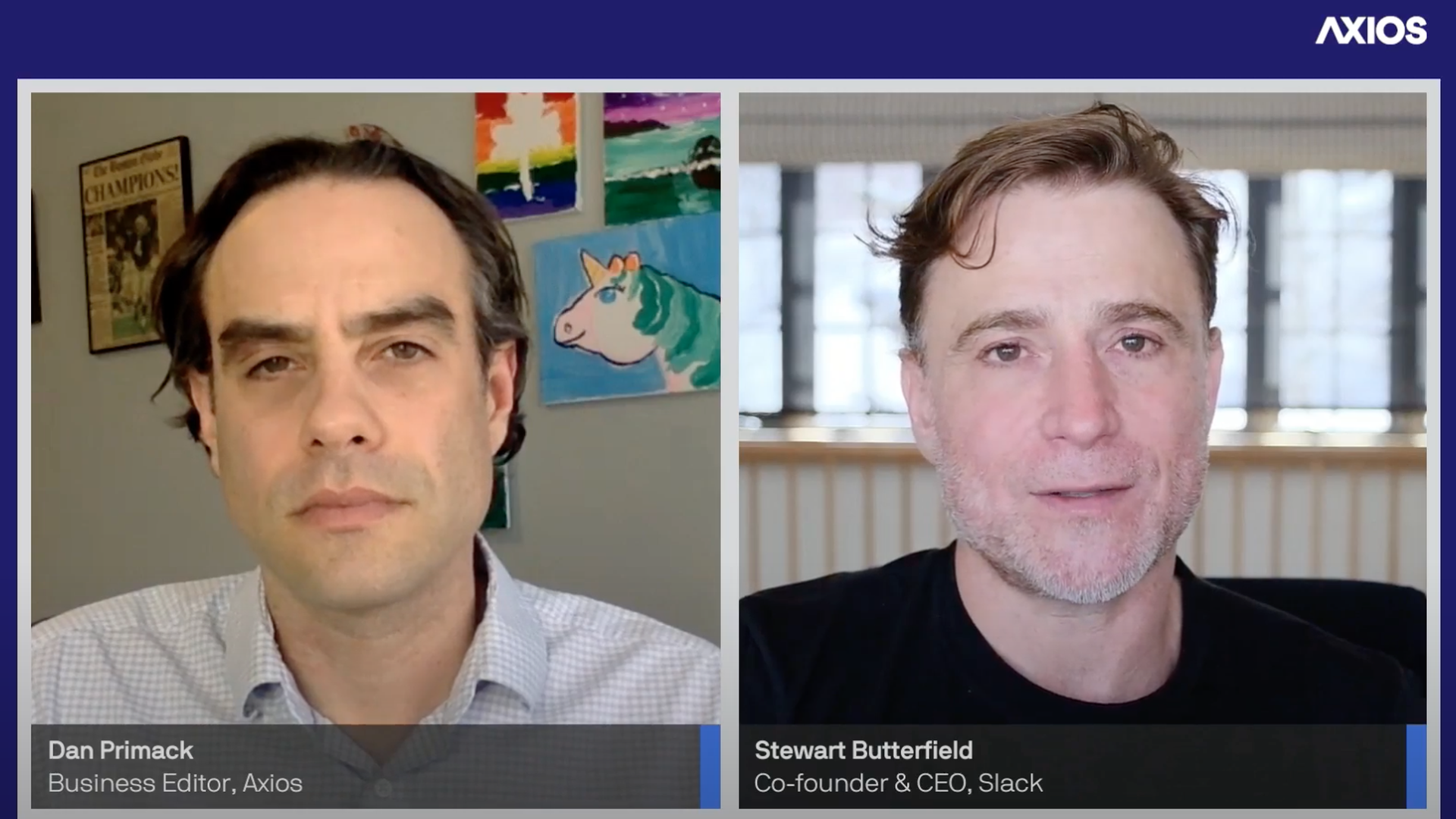 Axios Business Editor Dan Primack in conversation with Slack CEO Stewart Butterfield 