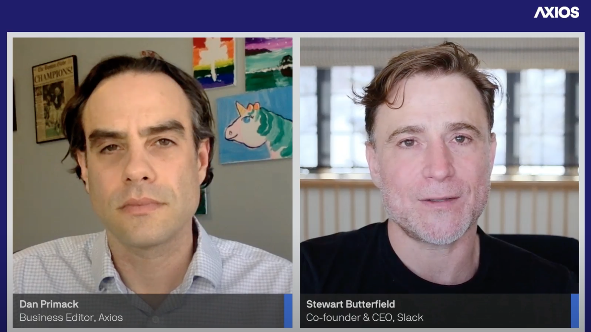 Axios Business Editor Dan Primack in conversation with Slack CEO Stewart Butterfield