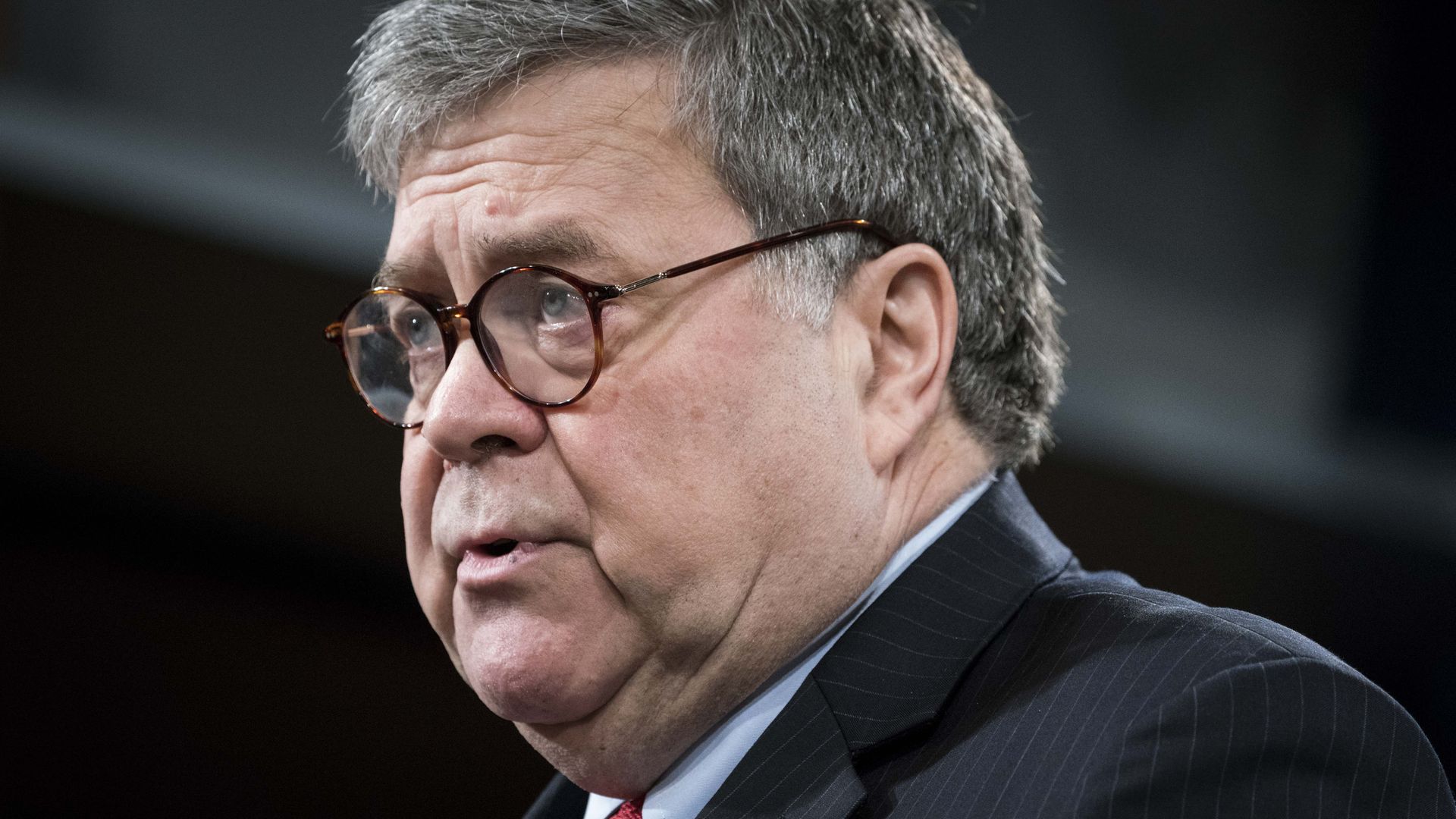 A photo of Attorney General Bill Barr