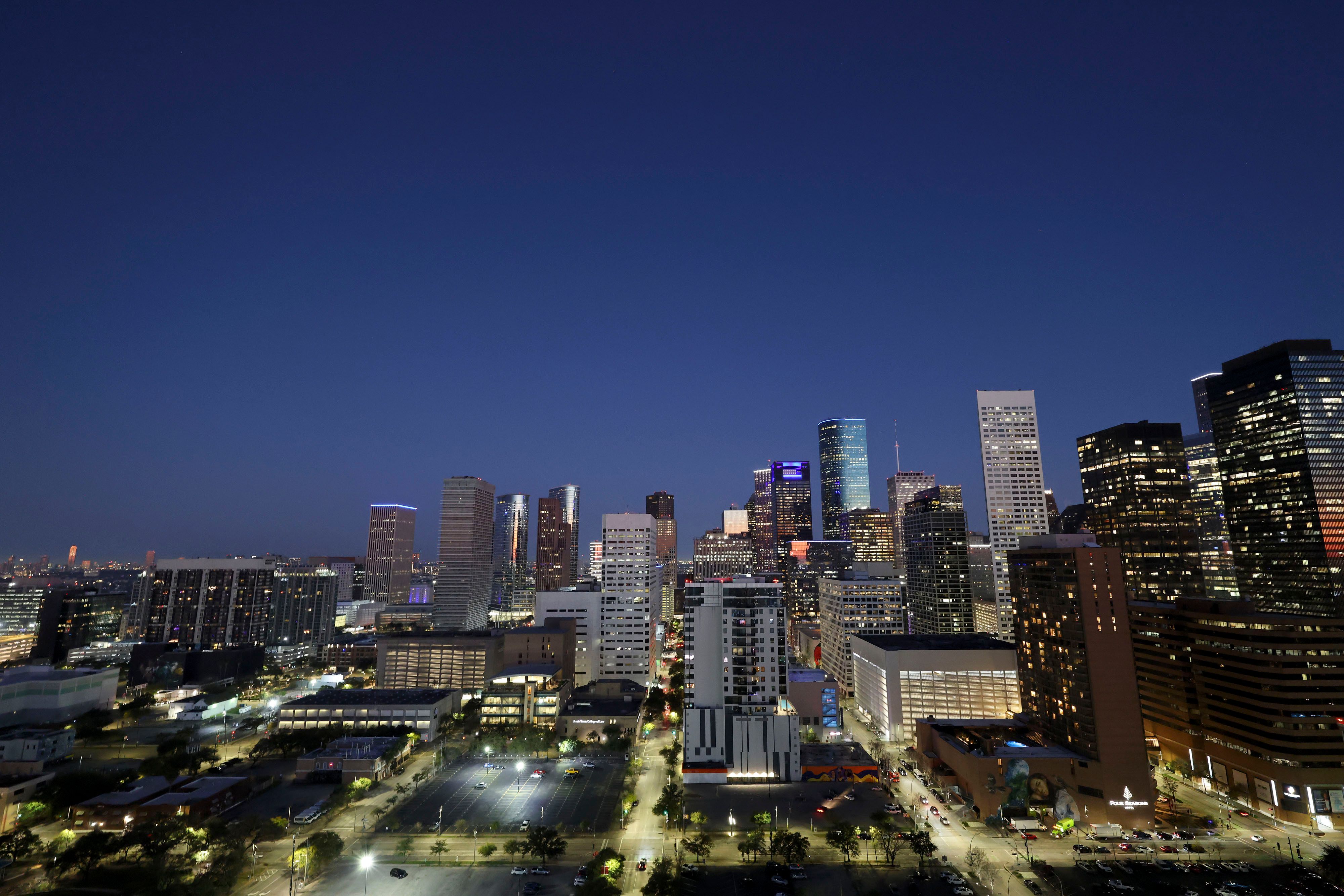 he downtown skyline during the 2025 CERAWeek by S&P Global conference in Houston, Texas, US, on Monday, March 10, 2025. The event will focus on the challenges ahead for energy security, supply, and climate ambitions as well as for markets, infrastructure, directions of policy and the advance of tech