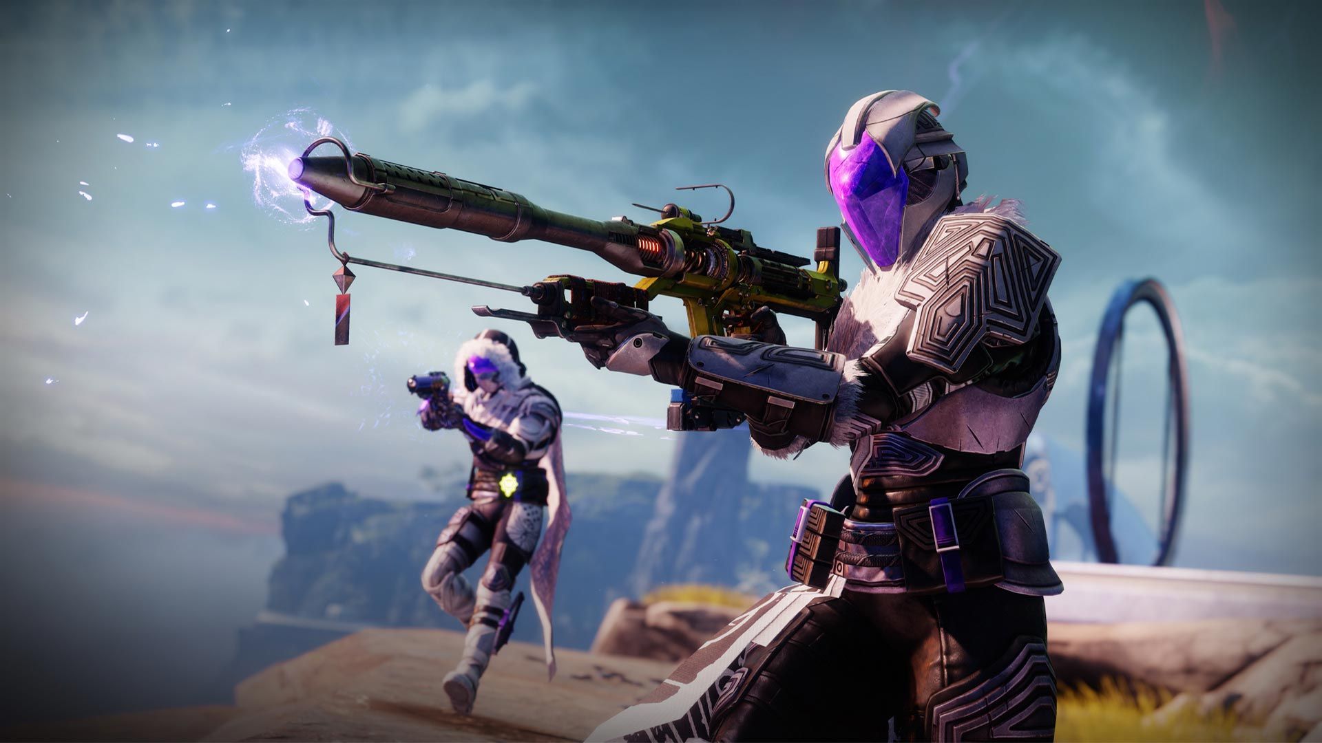 Screenshot of space warriors wielding guns