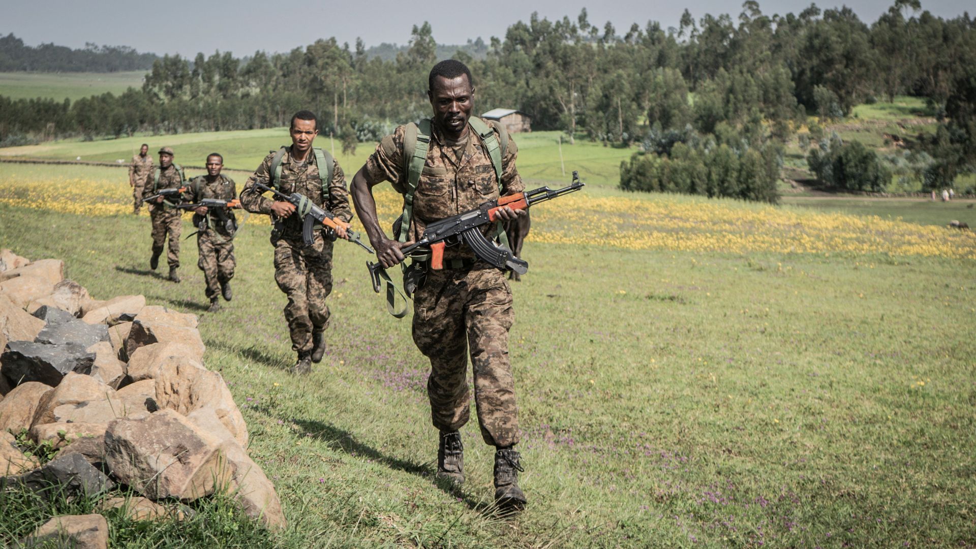 Ethiopian National Defence Forces (ENDF) soldiers train