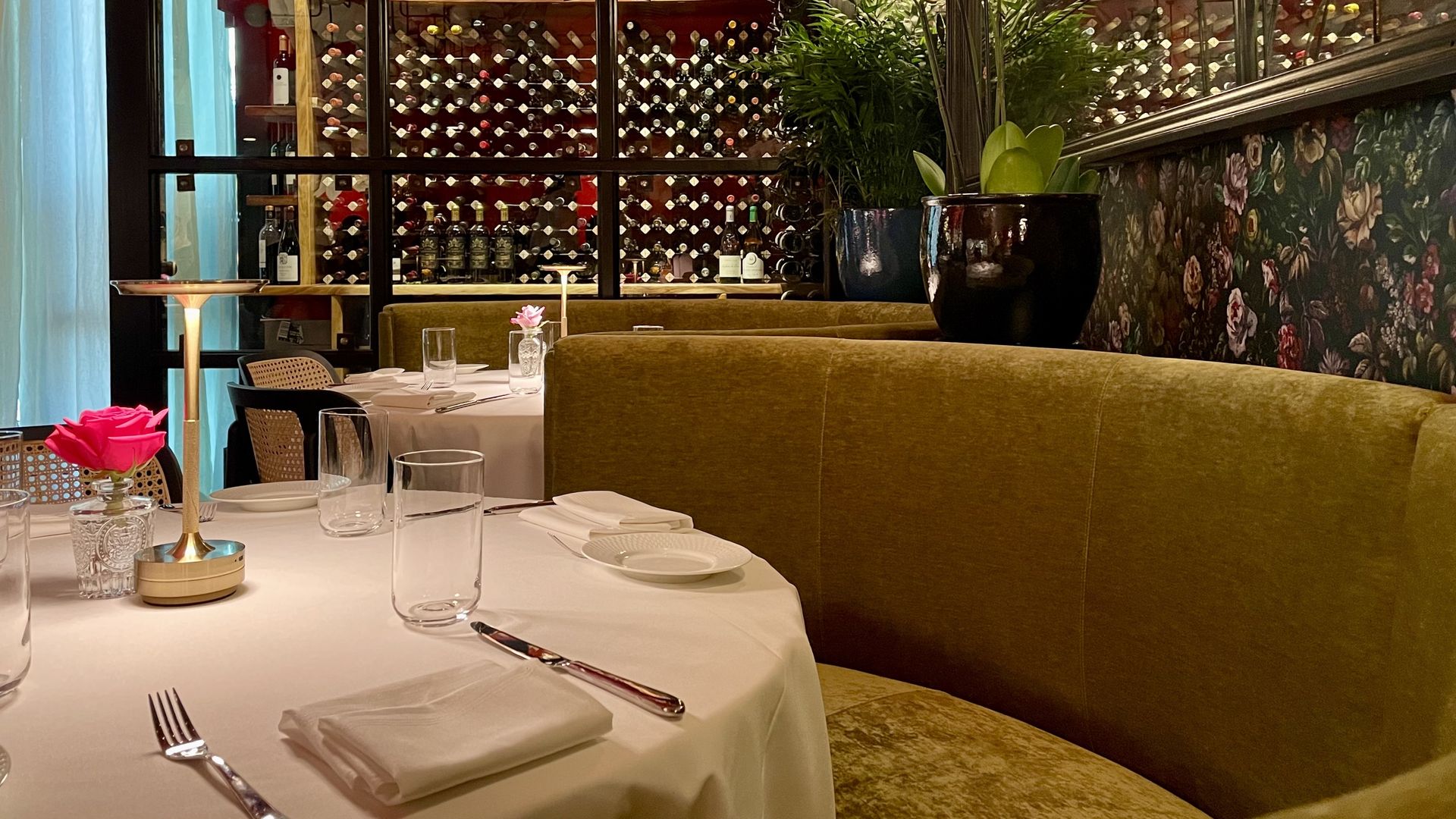A booth at East End Bistrot