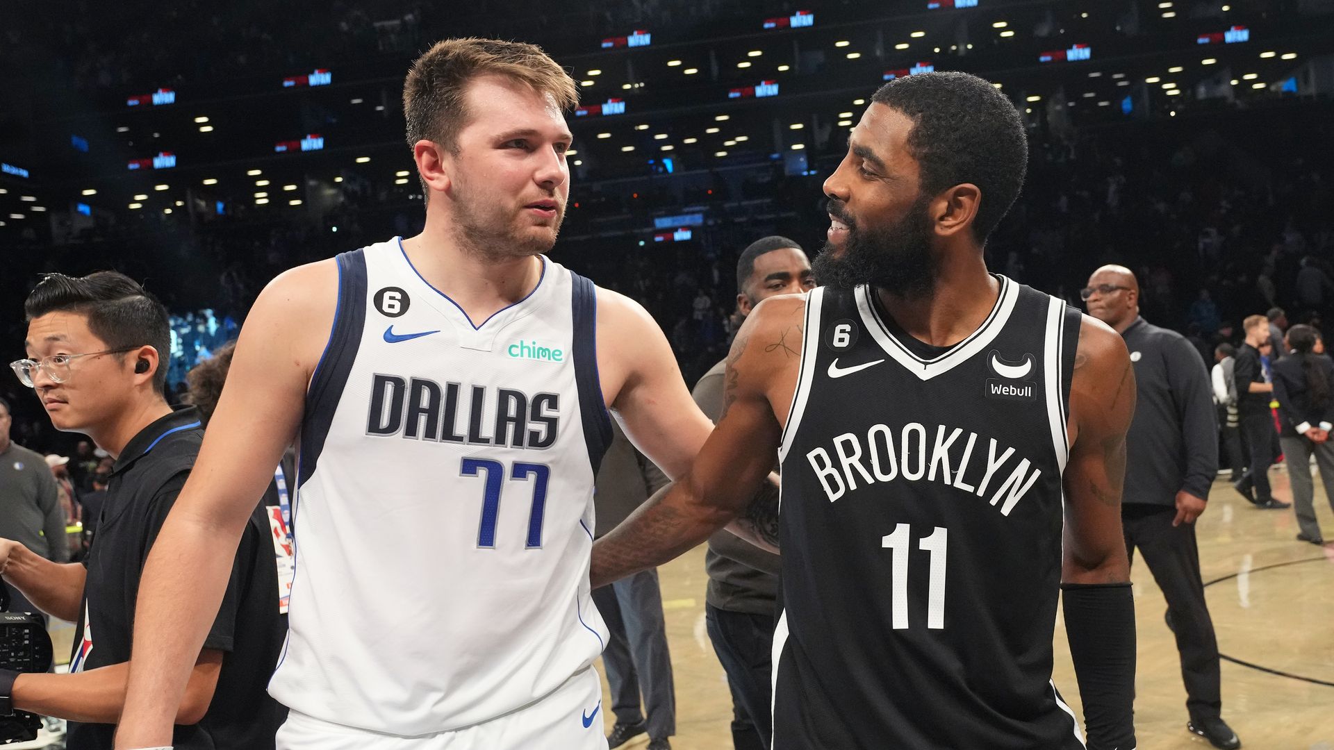Luka Doncic and Kyrie Irving