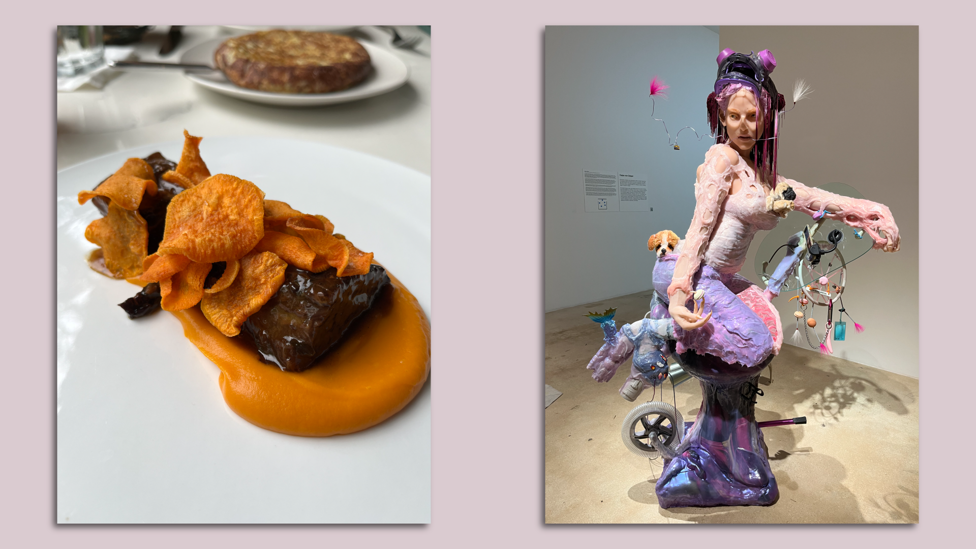 Wagyu veal cheeks served with sweat potato mash.