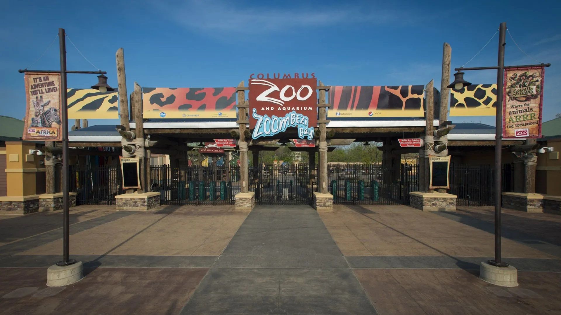 The entrance to the Columbus Zoo and Aquarium. 