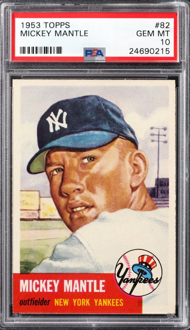 mickey mantle 1953 topps card