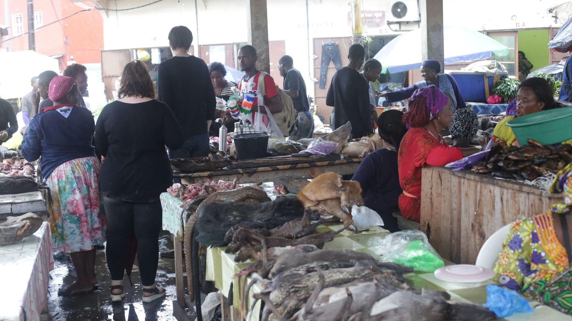 A bushmeat market in Libreville, Gabon.