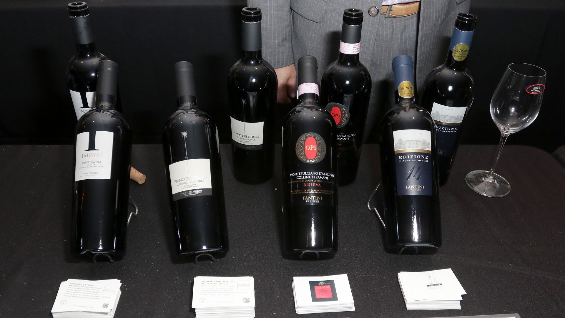 Wine from The Farnese Group on display in 2016