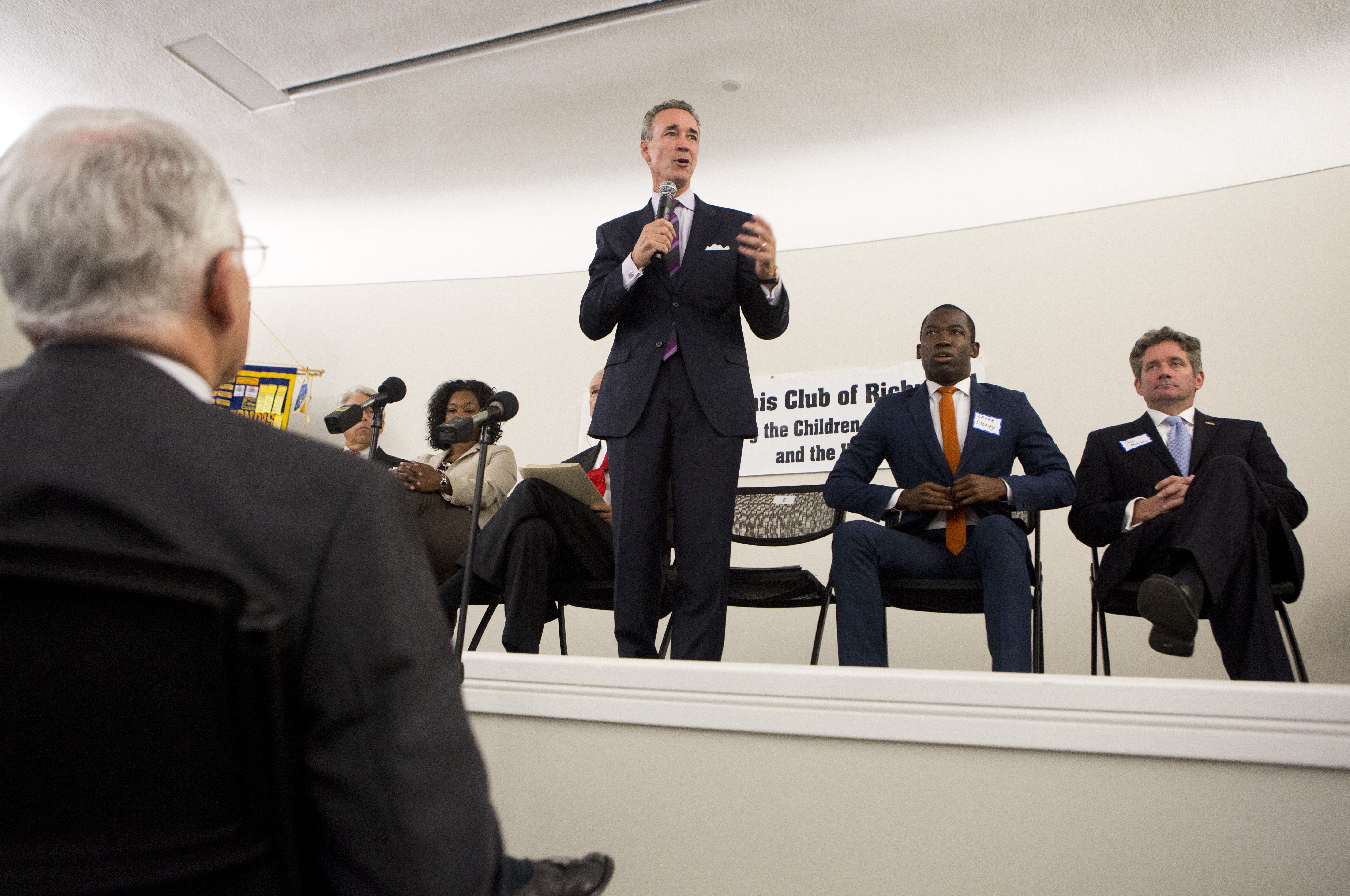 12: Richmond mayoral candidate Joe Morrissey addresses members of the Kiwanis Club during a candidate forum at the Virginia Historical Society in Richmond, Va. on September 12, 2016. (Photo by Julia Rendleman for The Washington Post via Getty Images)