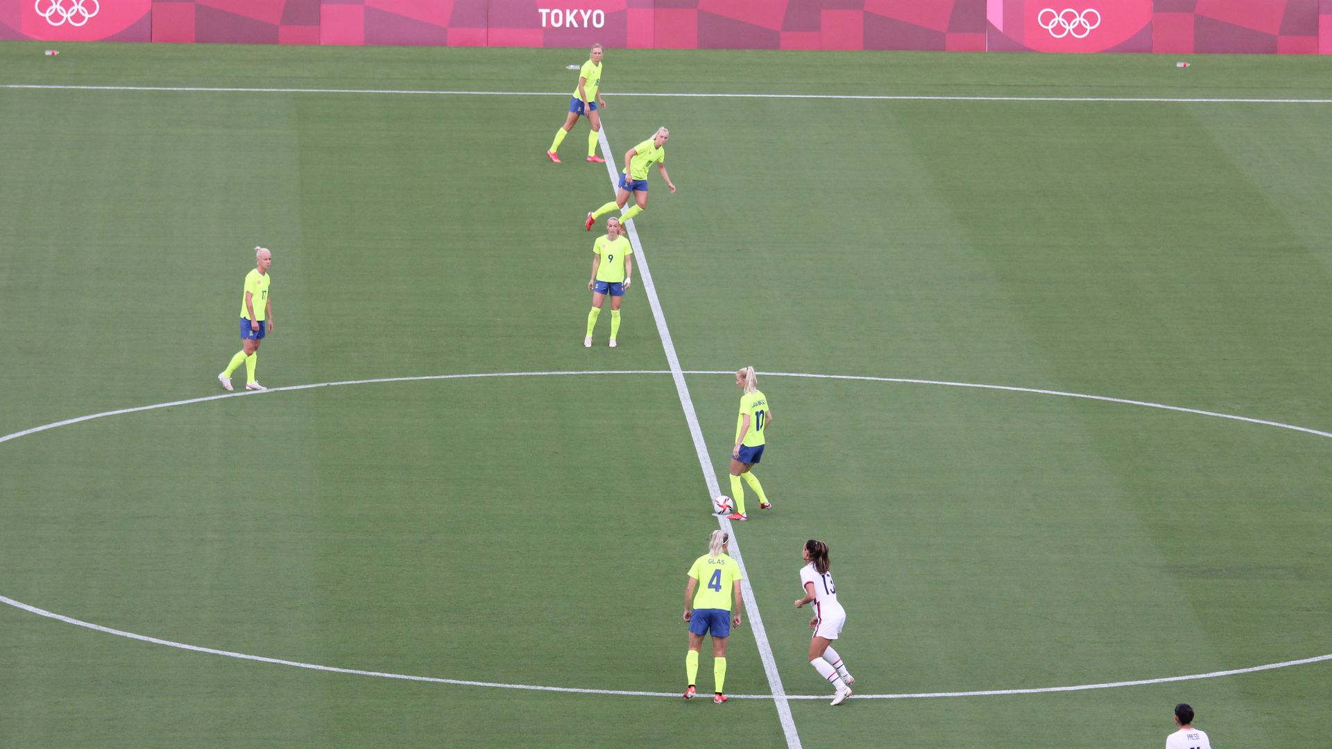 The Swedish women's soccer team kicks off against the United States as the 2020 Olympics begin in Tokyo