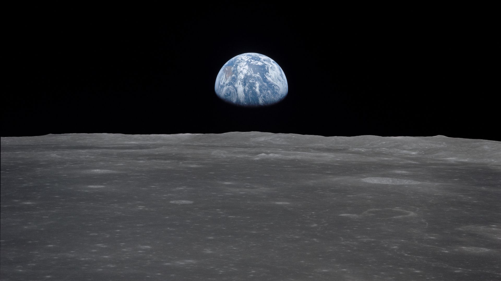 Earth seen from the moon.