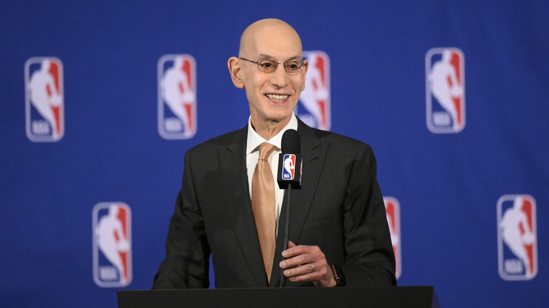 NBA commissioner Adam Silver at a media event earlier this year