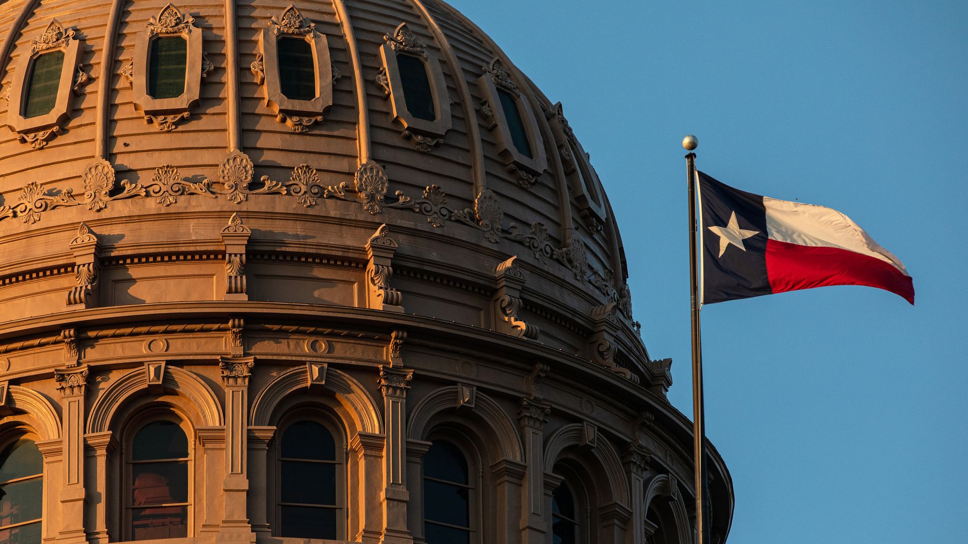 The Texas State Capitol is seen on the first day of the 87th Legislature's third special session on September 20, 2021 in Austin, Texas