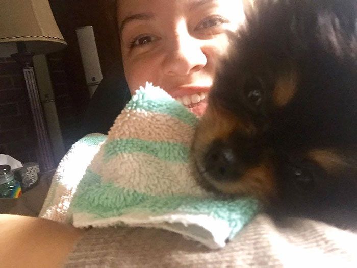 Jami Compton and dog