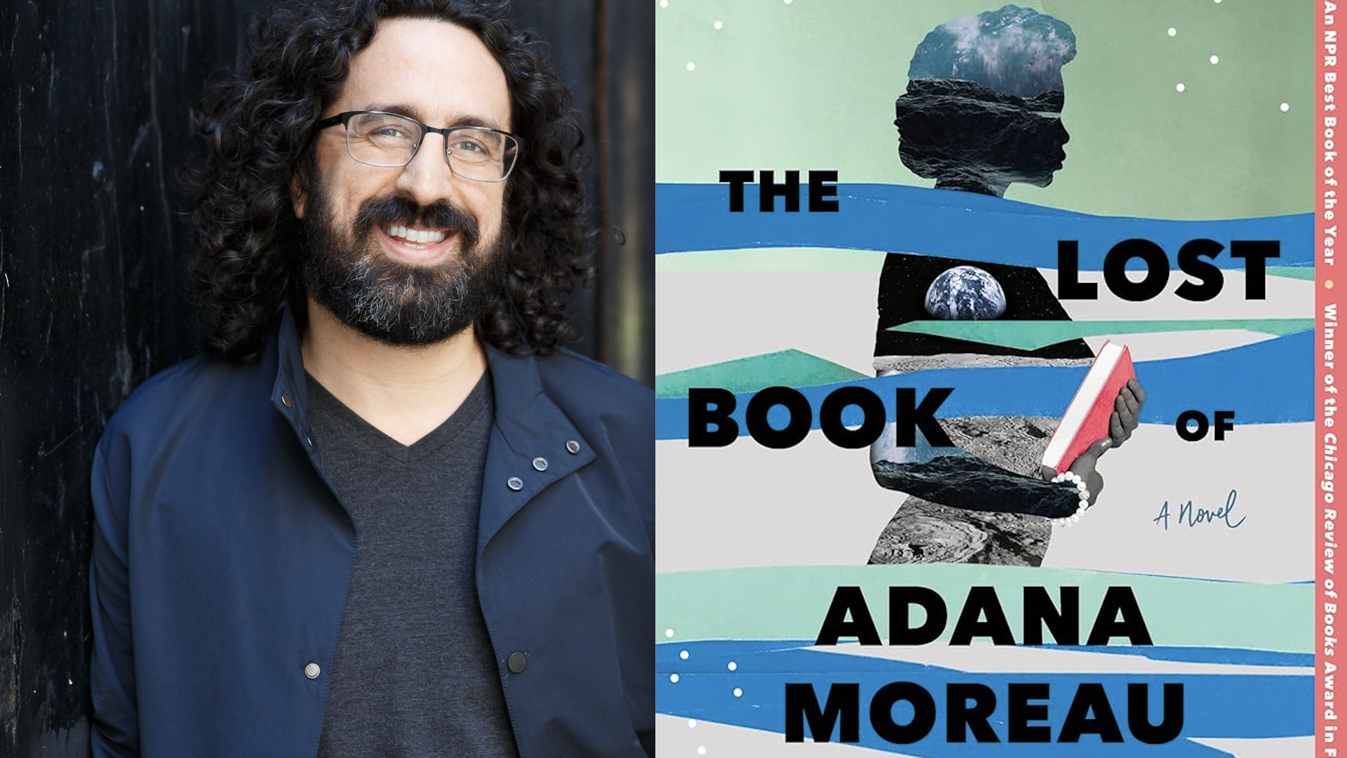 Novelist Michael Zapata  and his book "The Lost Book of Adana Moreau."